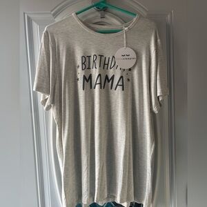 Little sleepies birthday mama shirt XL NWT